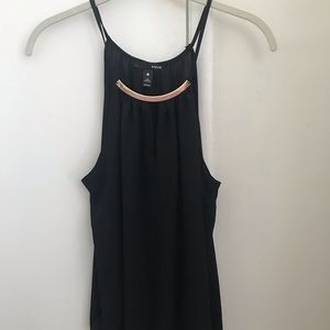 AQUA top with gold detail